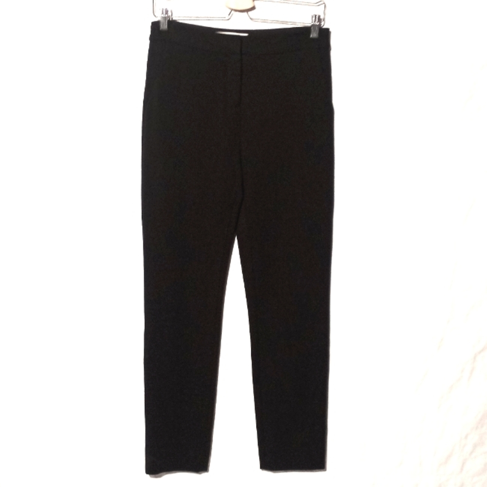 DIANE VON FURSTENBERG Black Knit Straight Leg Trousers, size 6